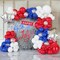 137-Piece Red, White & Blue Balloon Arch Garland Kit – Silver Star Foil Balloons for 4th of July, Patriotic Parties, Graduation, Baseball, Nautical & Labor Day Decorations